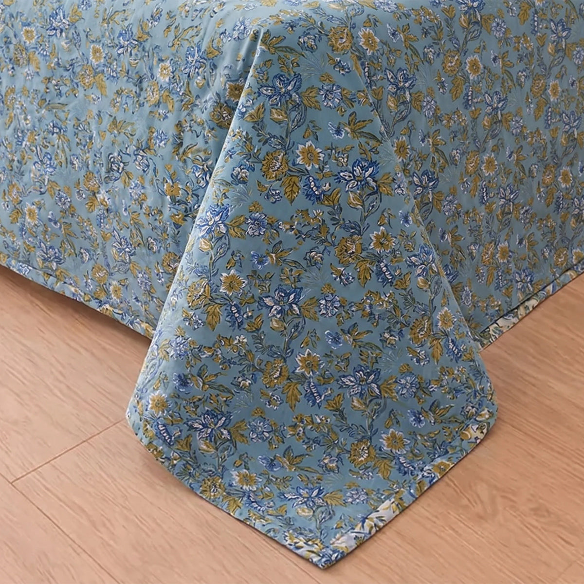 Imprimer Sage - Printed Dohar (Aqua Green & White)-4