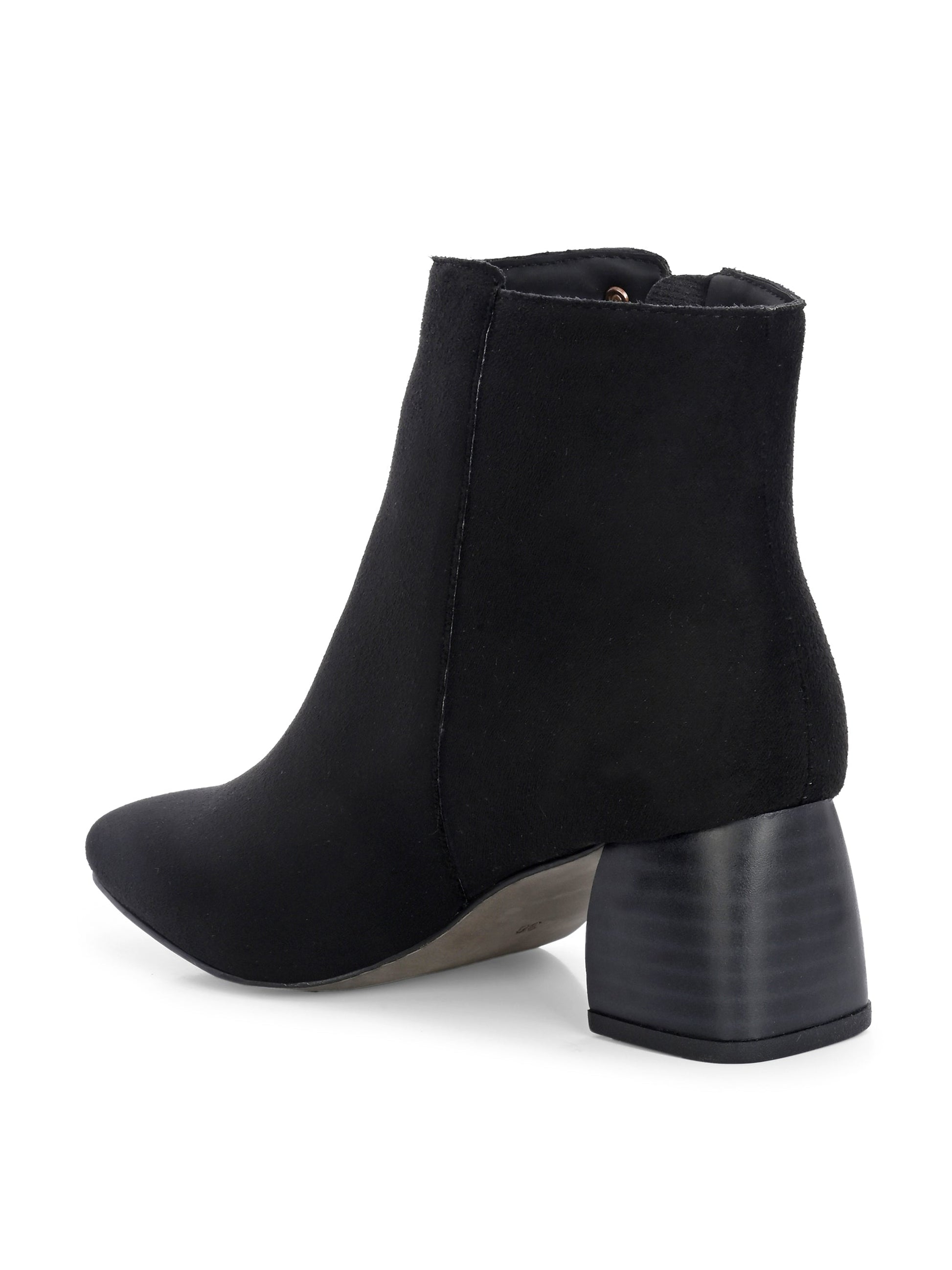 EL PASO Women Suede Faux Leather Casual Chelsea Boots-3