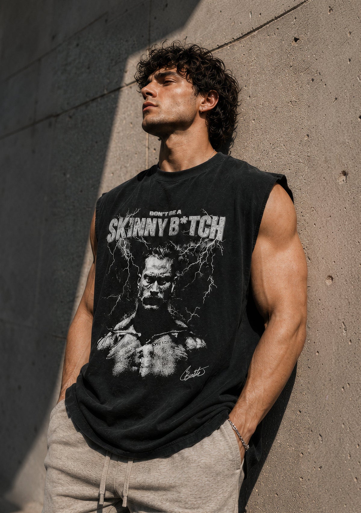 Black - T104 - Don't Be Skinny - Tank Top