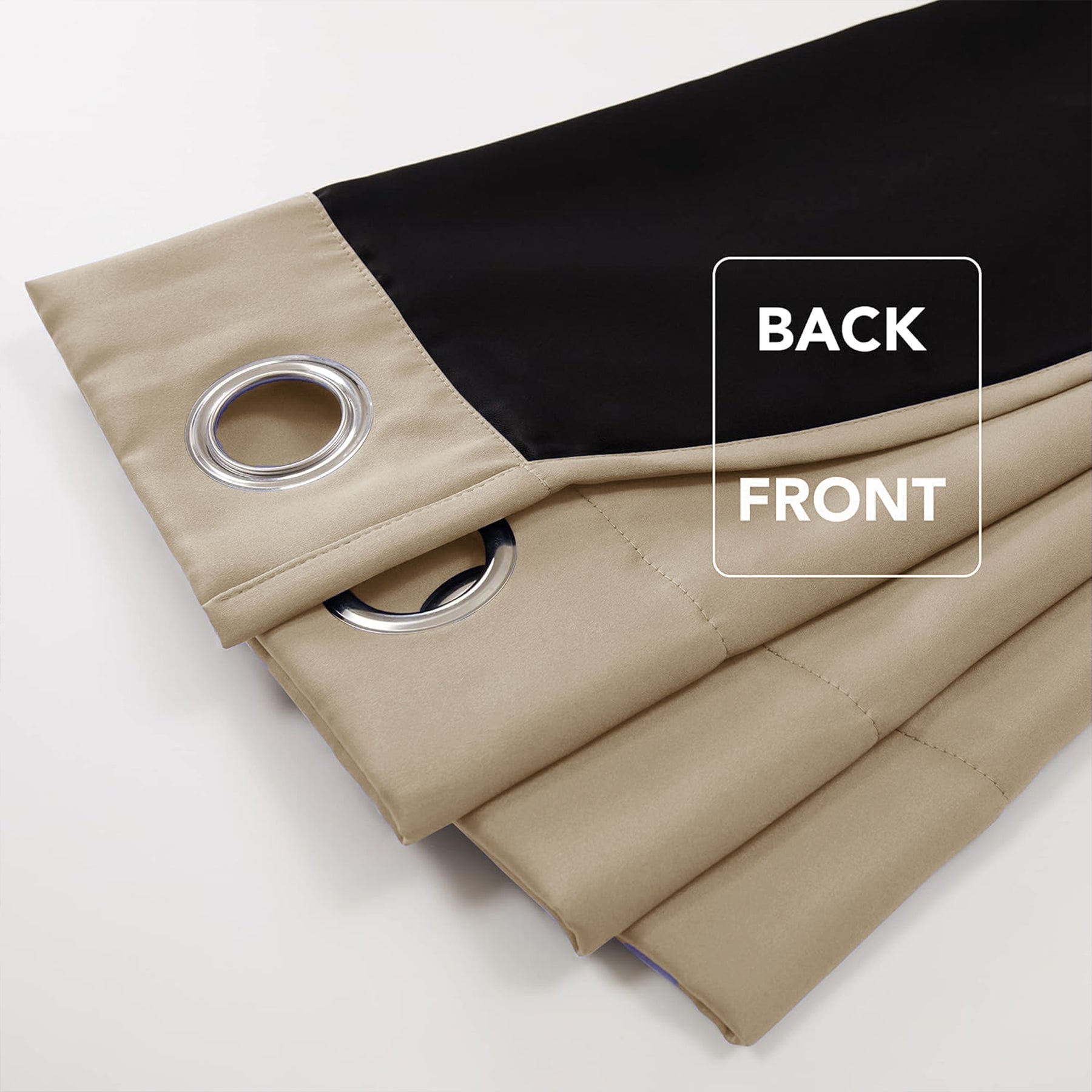 Fort Essential - Black Backing Blackout Curtain (Dutch White)