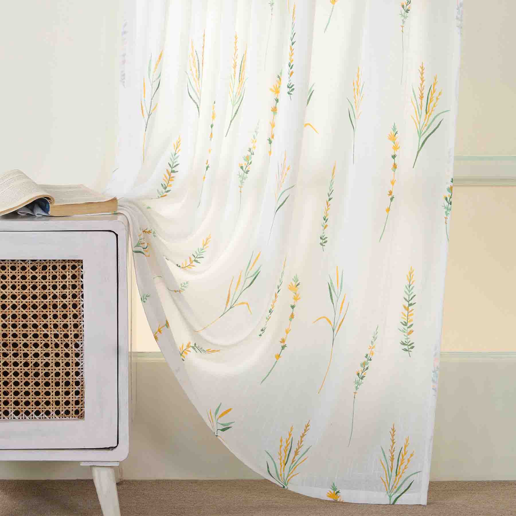 Imprimer Leafscape - Printed Rod Pocket Sheer Curtain-3