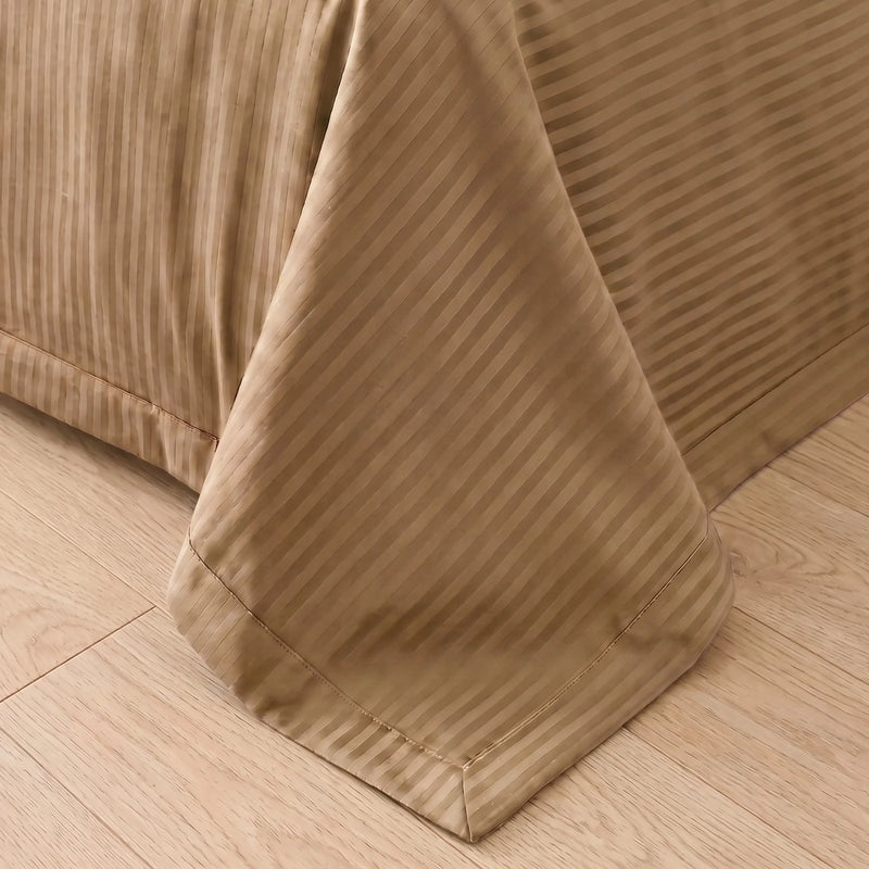 Breton Doze - Satin Stripe Dohar Blanket (Taupe)-2