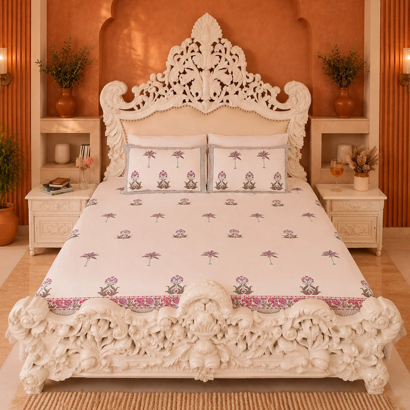 Empire Aura - Handblock Bedsheet-4
