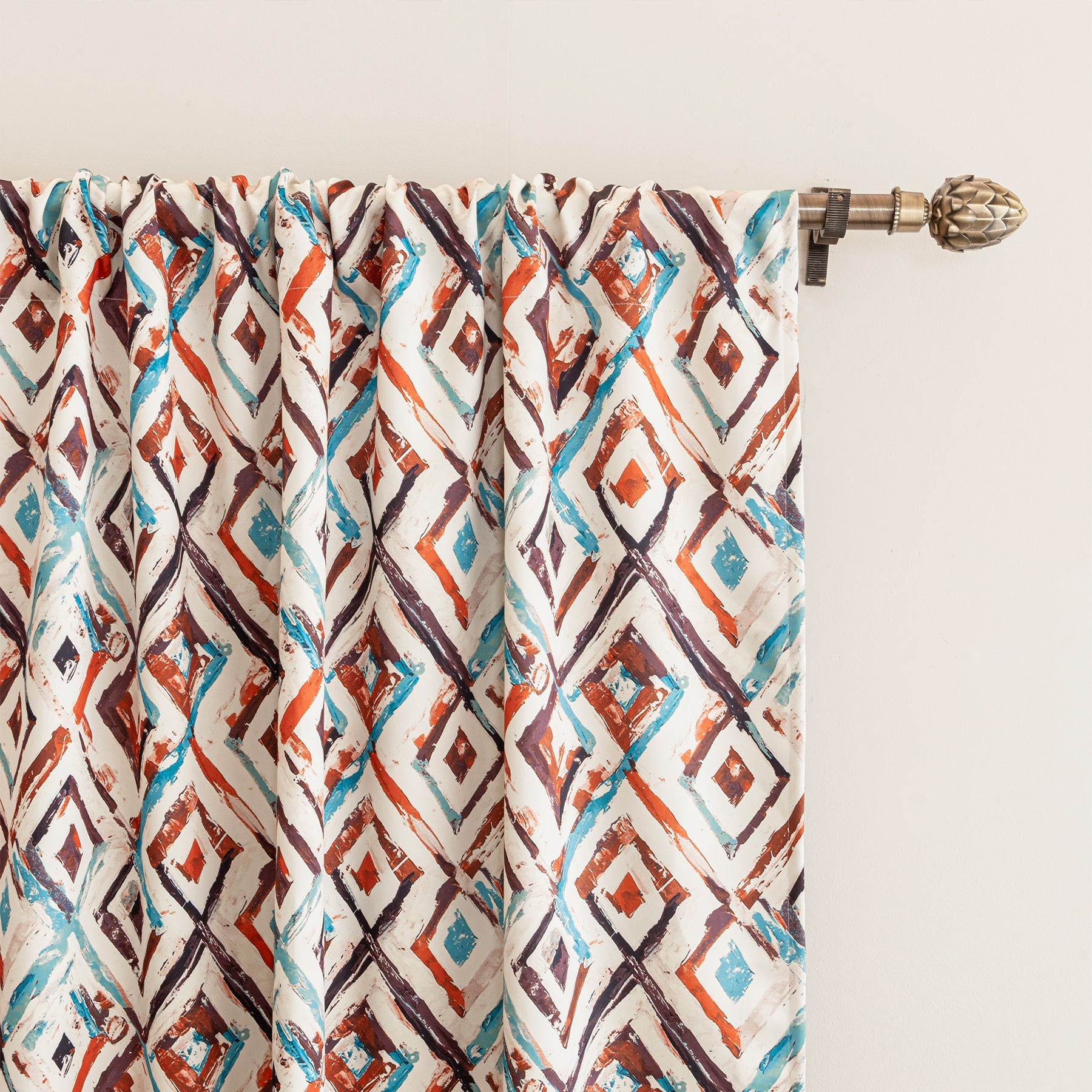 Imprimer Geometric - DP Rod Pocket Blackout Curtain (Multicolor)