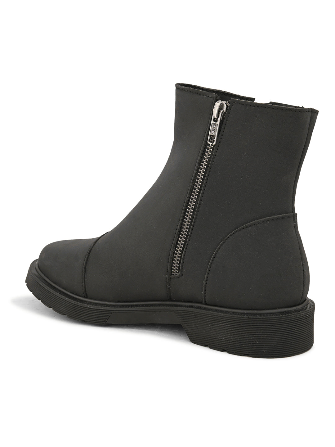 EL PASO Women Black Faux Leather Casual Chelsea Boots-5