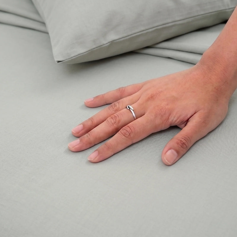 Fort Mellow - Solid Duvet Cover (Light Grey)-2