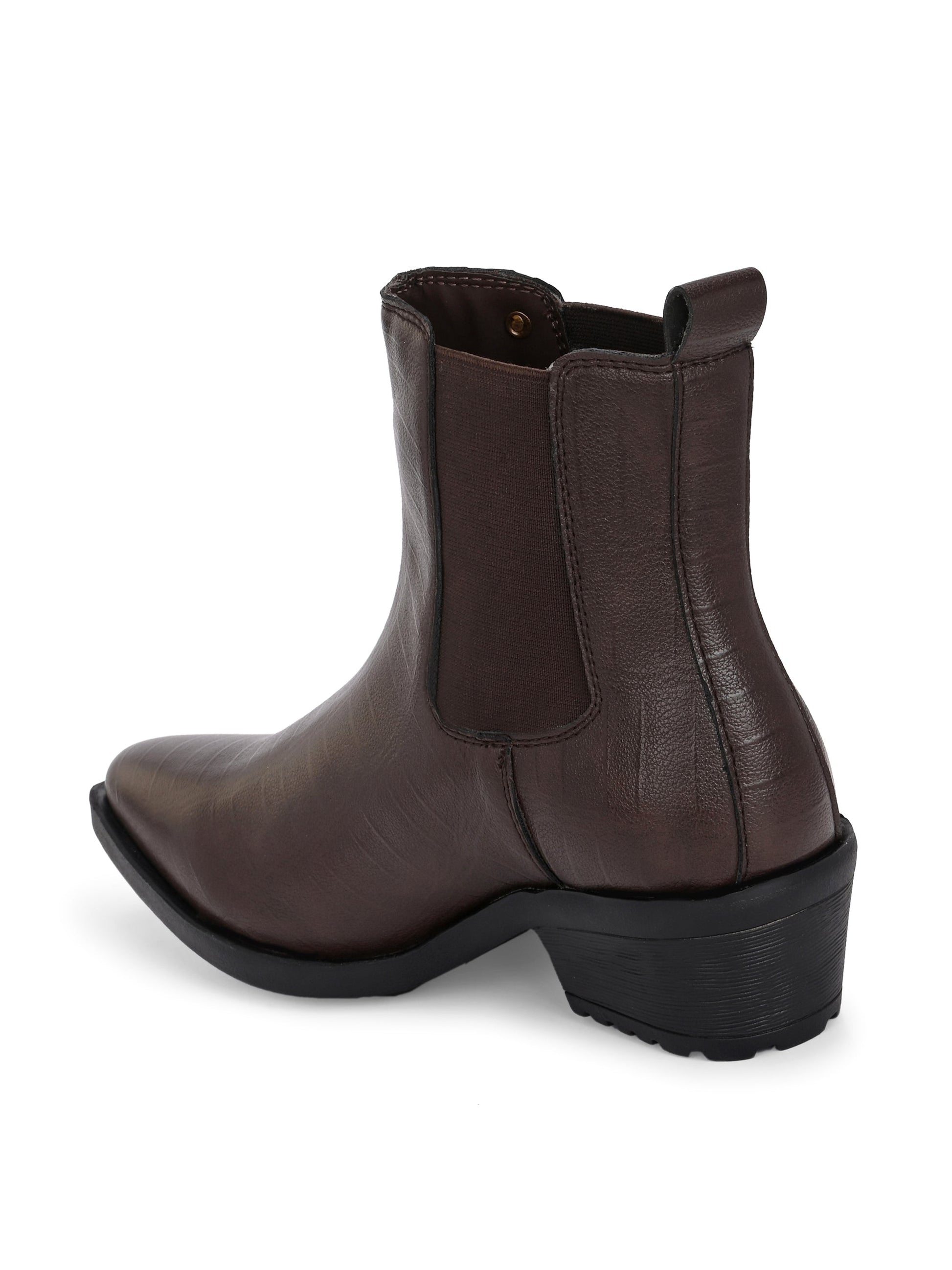 EL PASO Women Faux Leather Casual Slip On Boots-9
