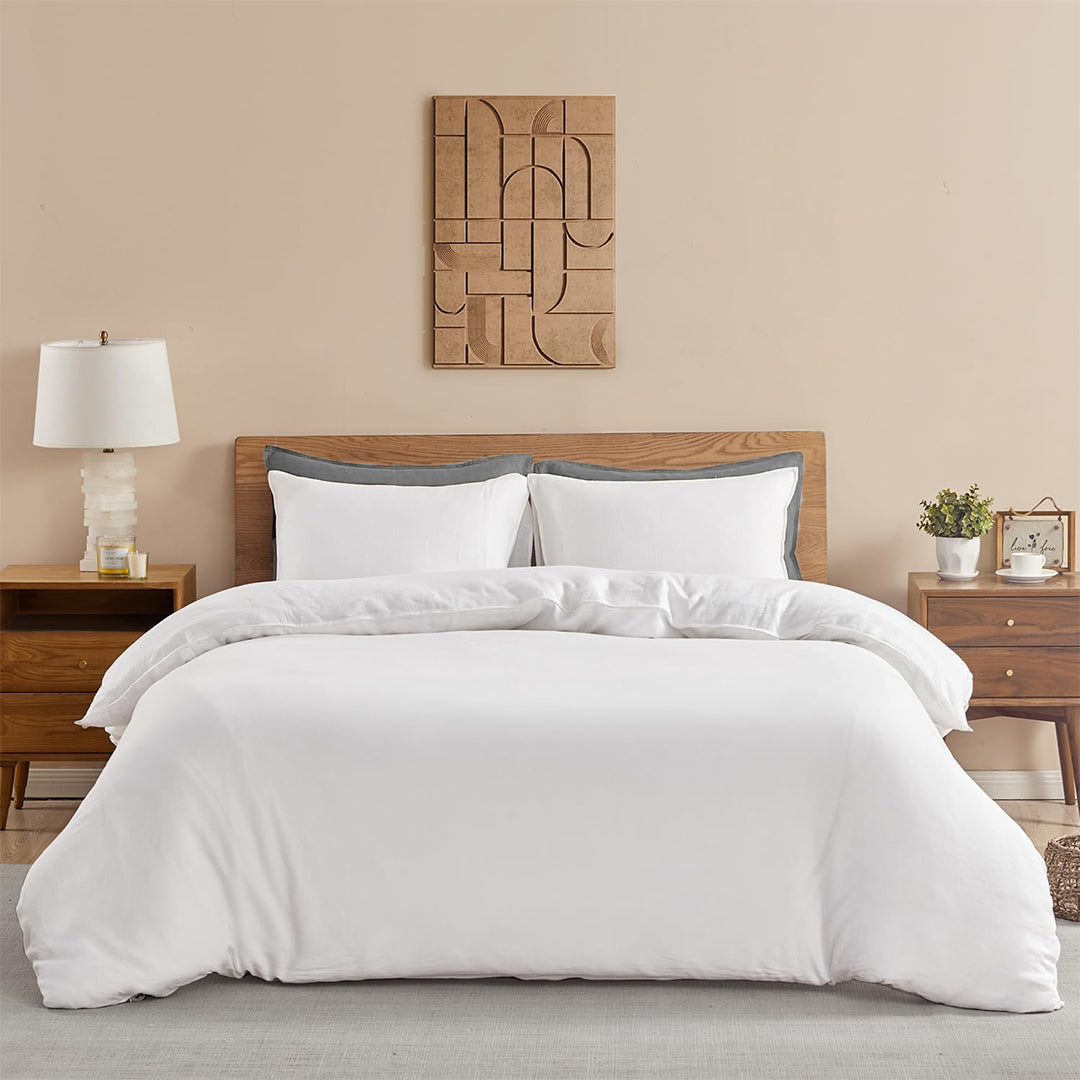 Fort Mellow - Solid Duvet Cover (White)-1