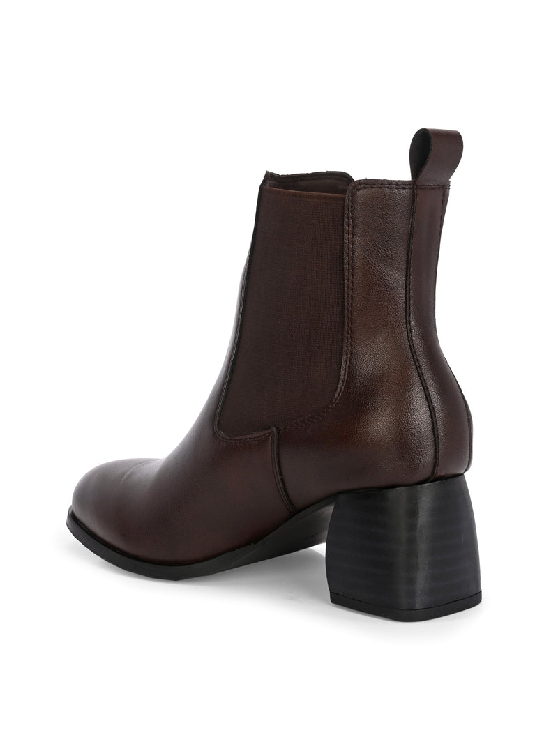 EL PASO Women Faux Leather Casual Slip On Boots-10