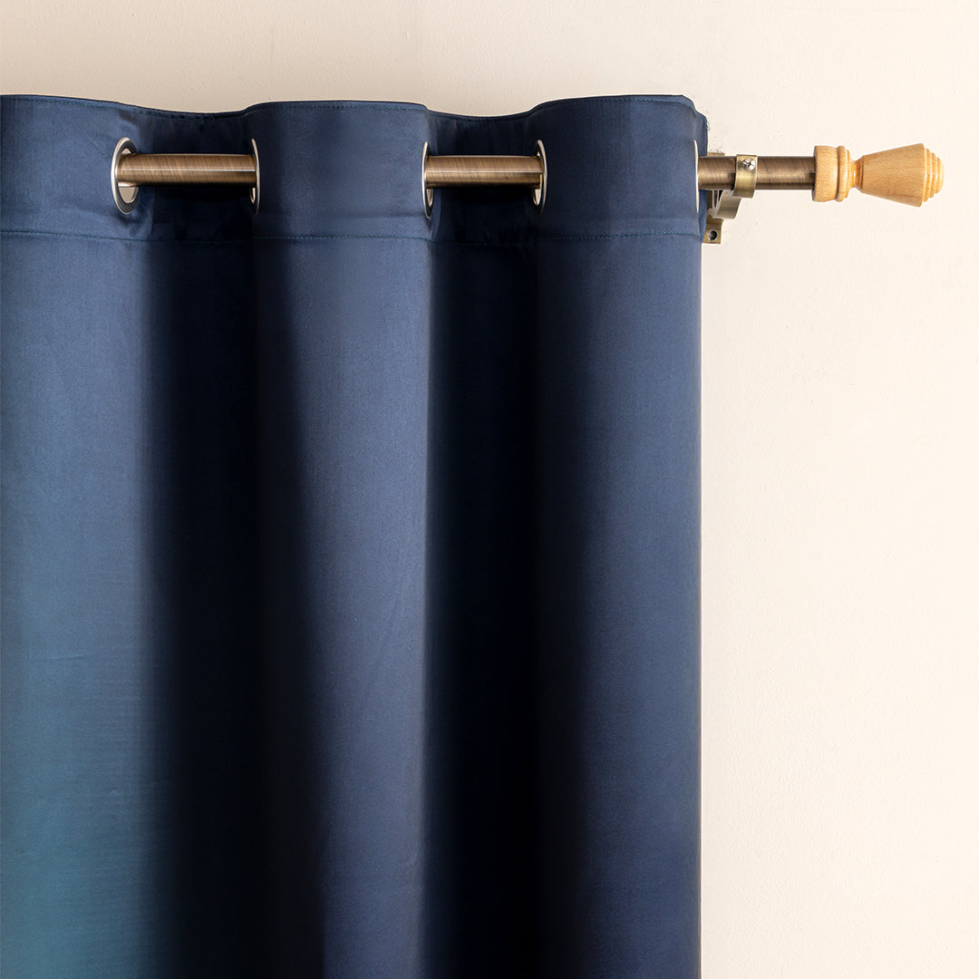 Blackout Ombre Curtain (Turquoise & Blue)-2