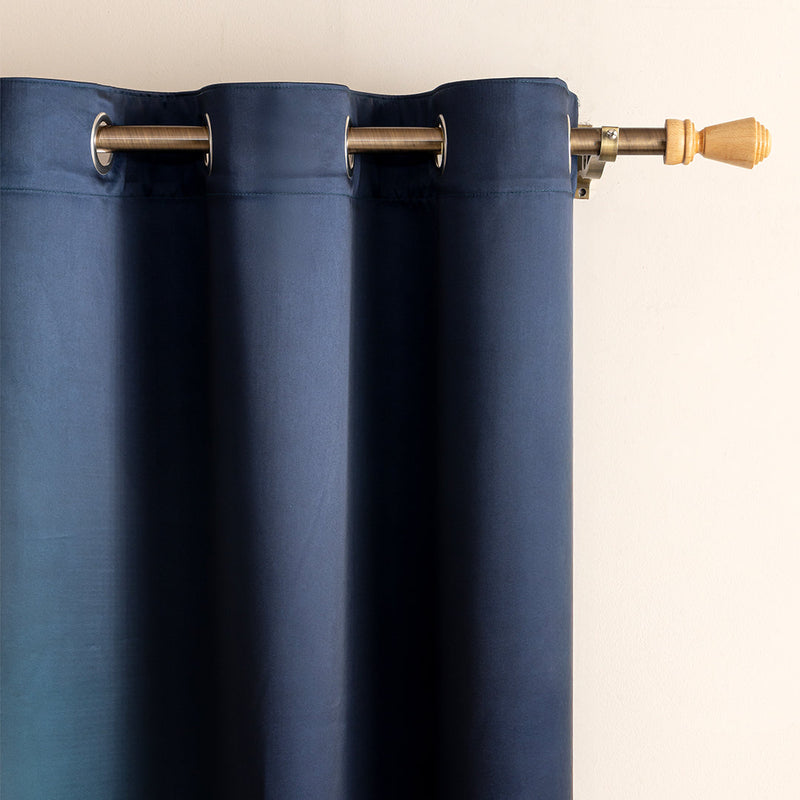 Blackout Ombre Curtain (Turquoise & Blue)-2