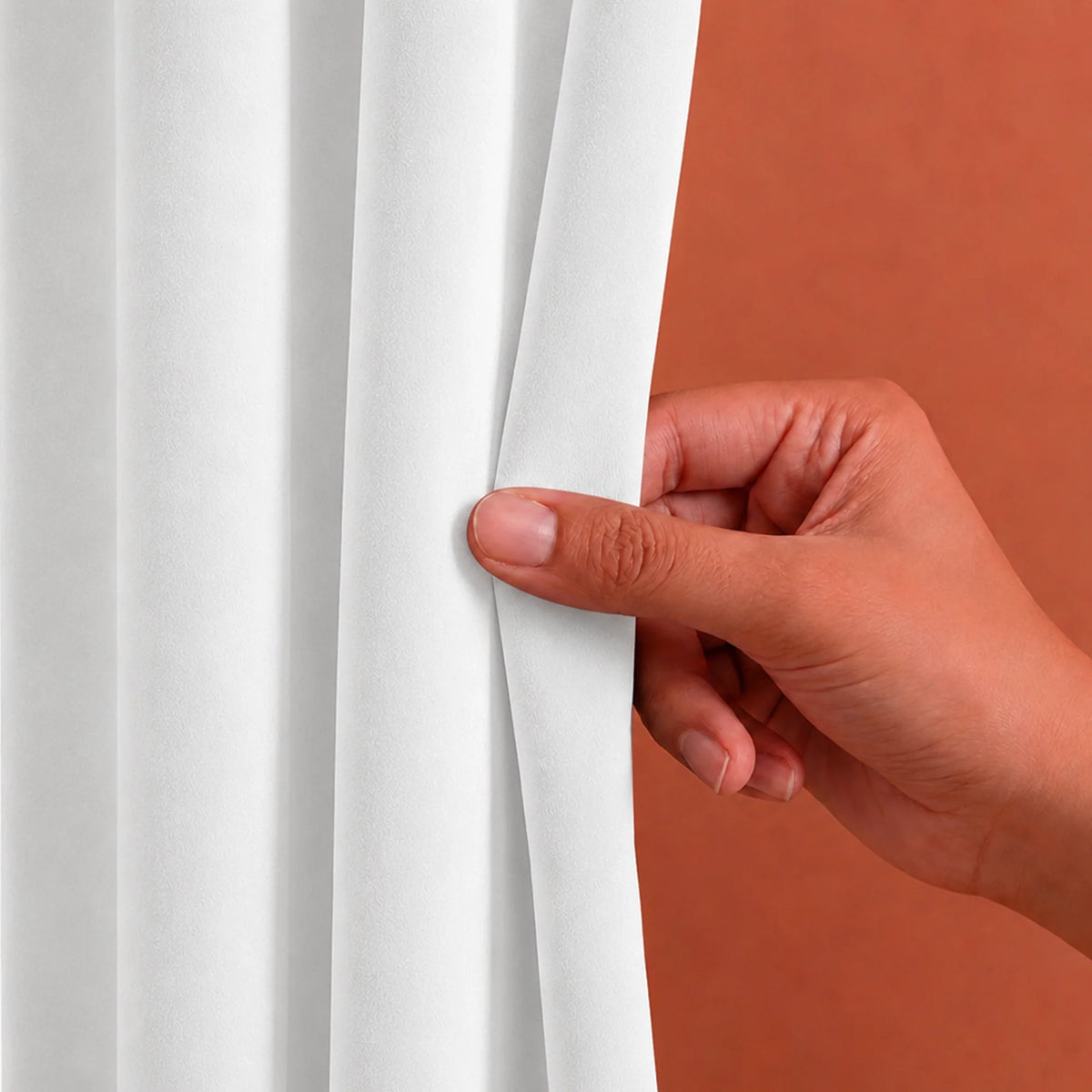Fort Royal - Rod Pocket Velvet Curtain (White)
