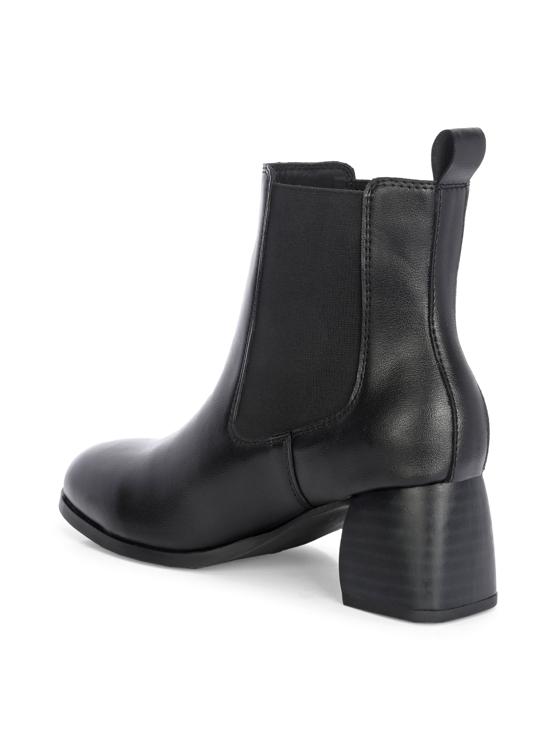 EL PASO Women Faux Leather Casual Slip On Boots-5