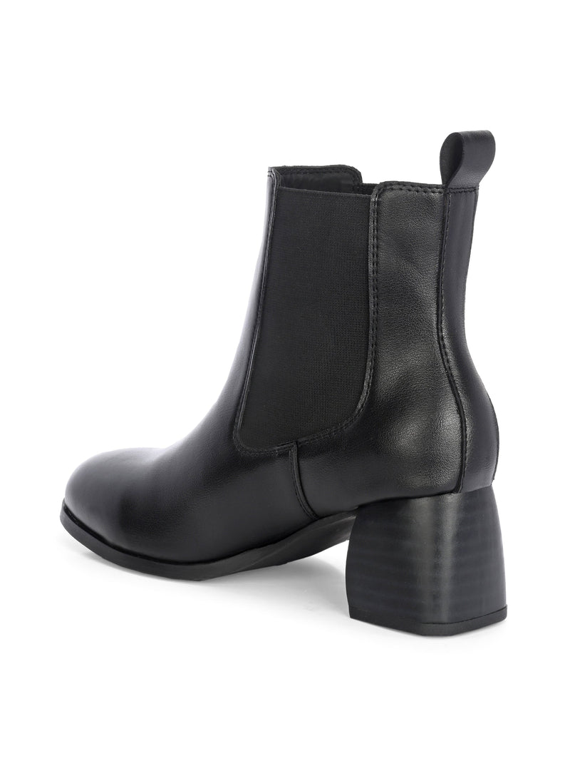EL PASO Women Faux Leather Casual Slip On Boots-5