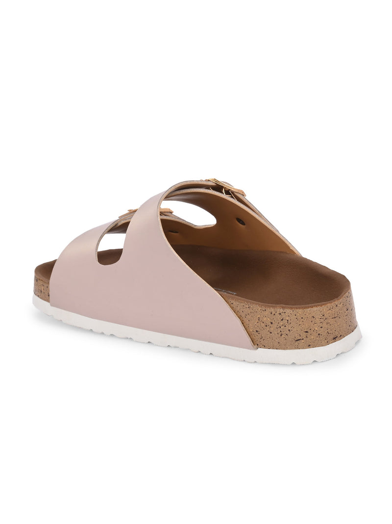 Luxurious Camel Leather Double-Strap Sandal For Women-3