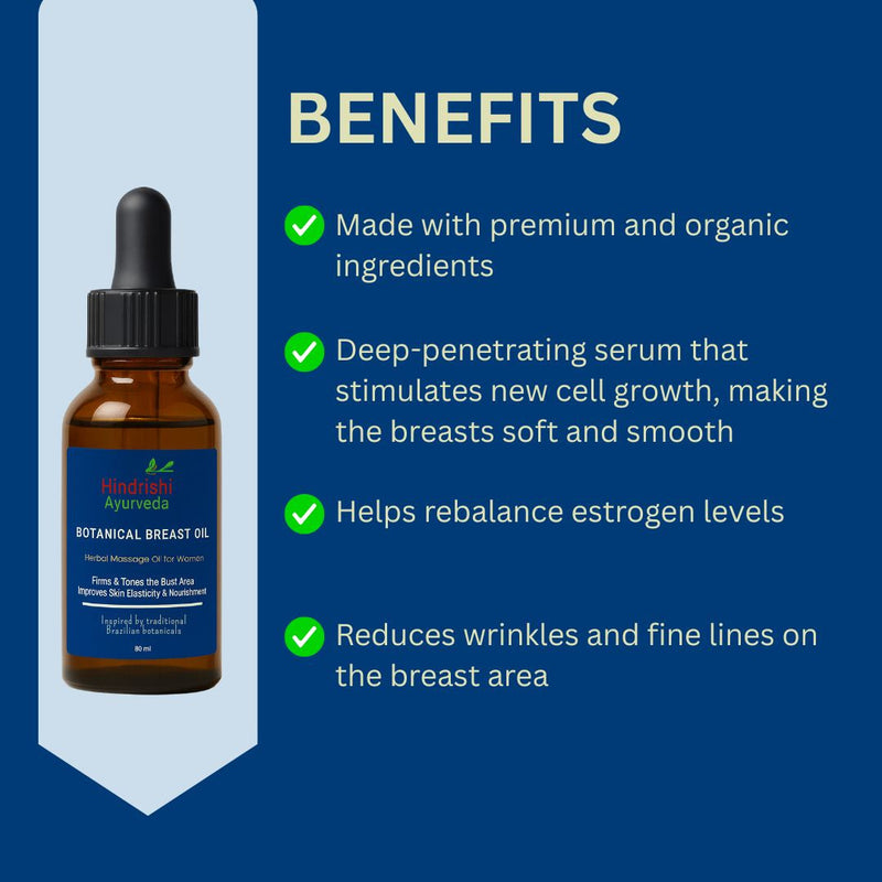 Hindrishi Ayurveda Botanical Breast Oil – Nourishing & Firming Ayurvedic Massage Oil 30ml (Set of 2)-4