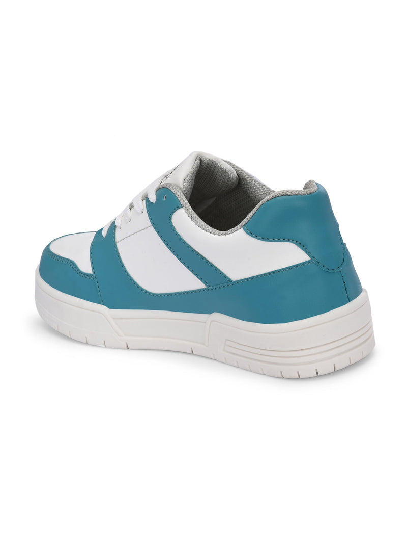 EL PASO Faux Leather Casual Shoes Lace Up Sneakers For Women-2