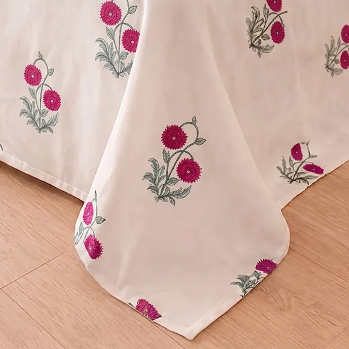 Imprimer Vignette - Rose Printed Dohar Blanket (Red)