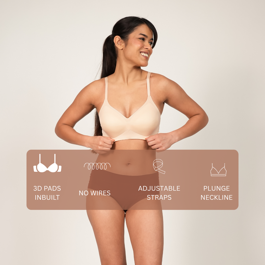 Teardrop T-shirt Bra Champagne