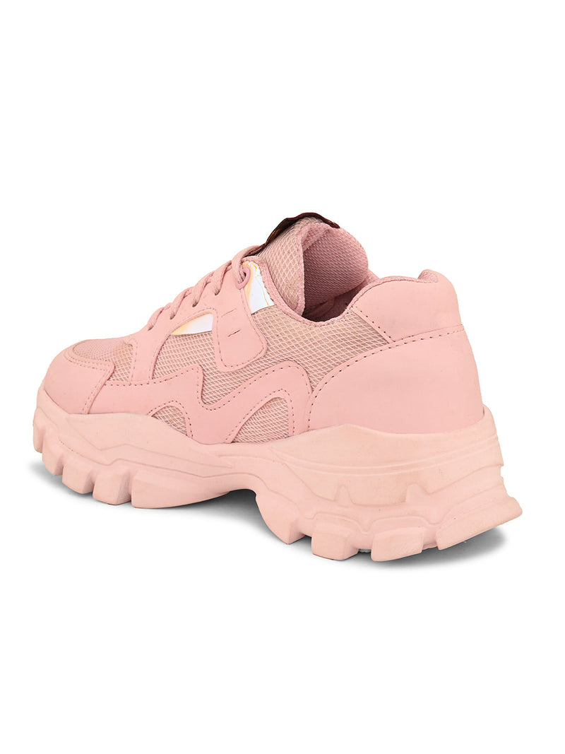 Lace-Ups Round Toe Women Sneakers-22