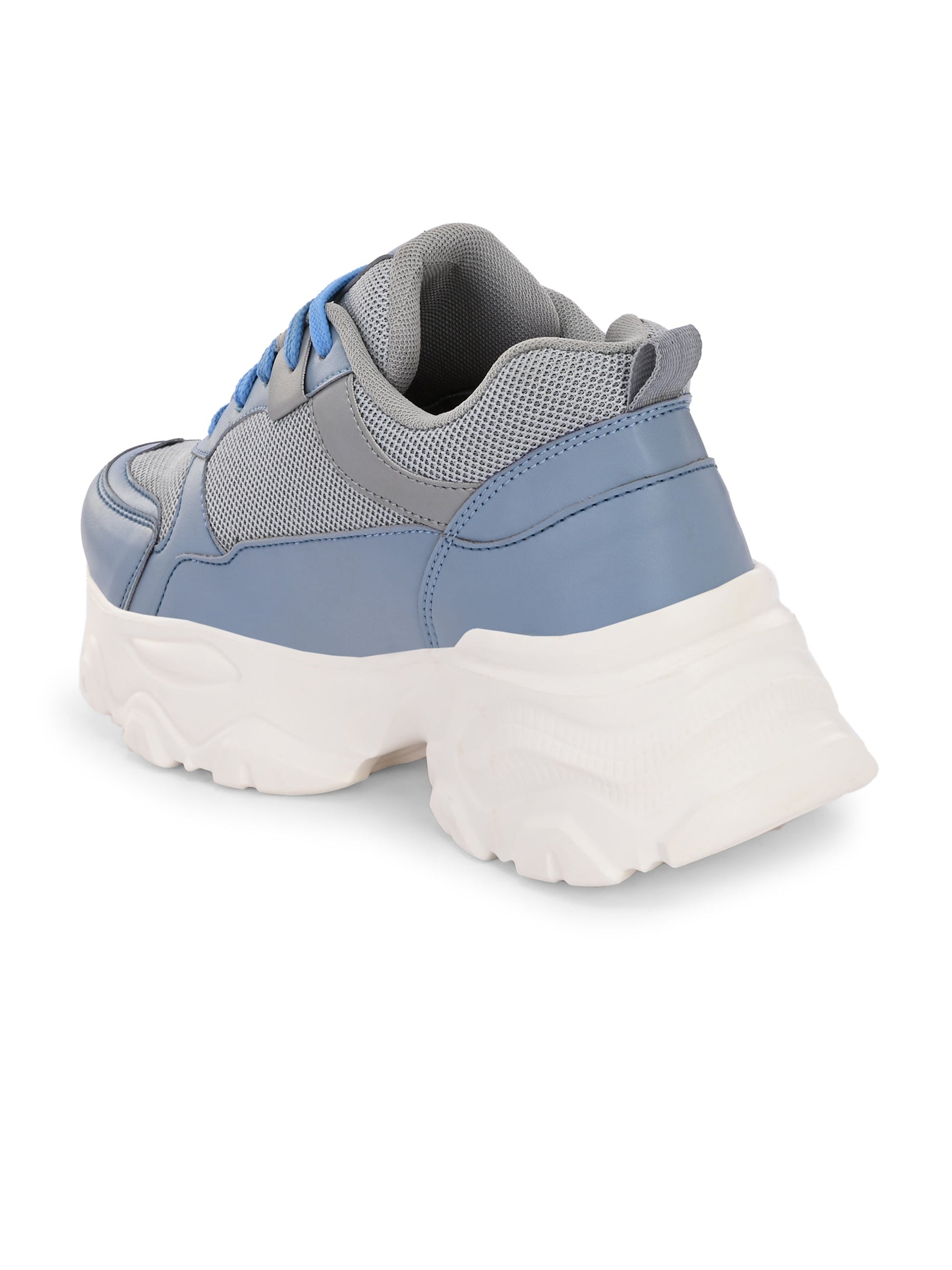 EL PASO Women Faux Leather Casual Lace Up Sneakers-3