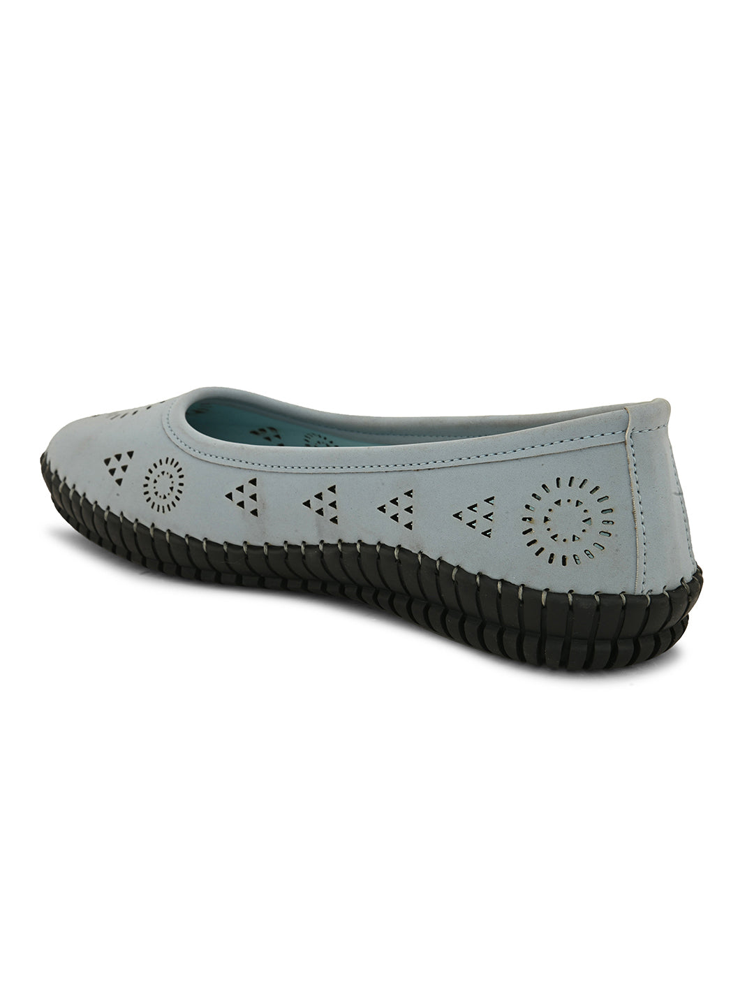 Women Ballerinas with Laser Cuts Flats-4
