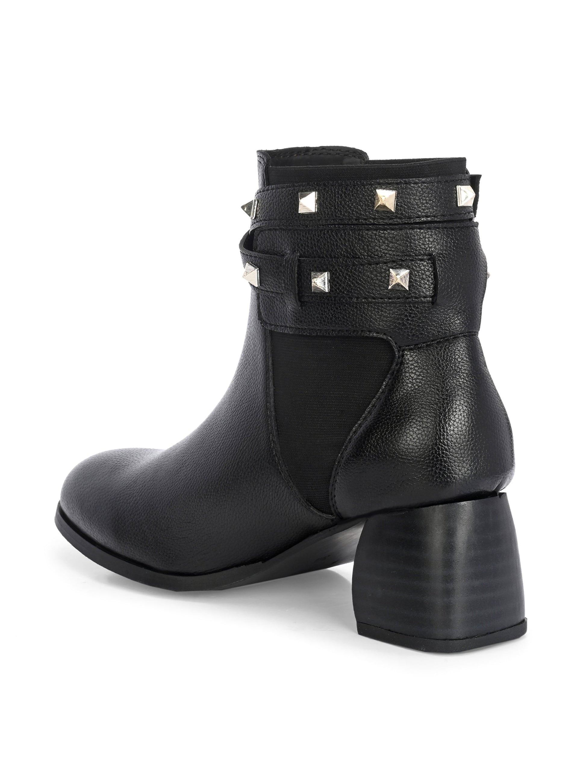EL PASO Women Faux Leather Casual Slip On Boots-3