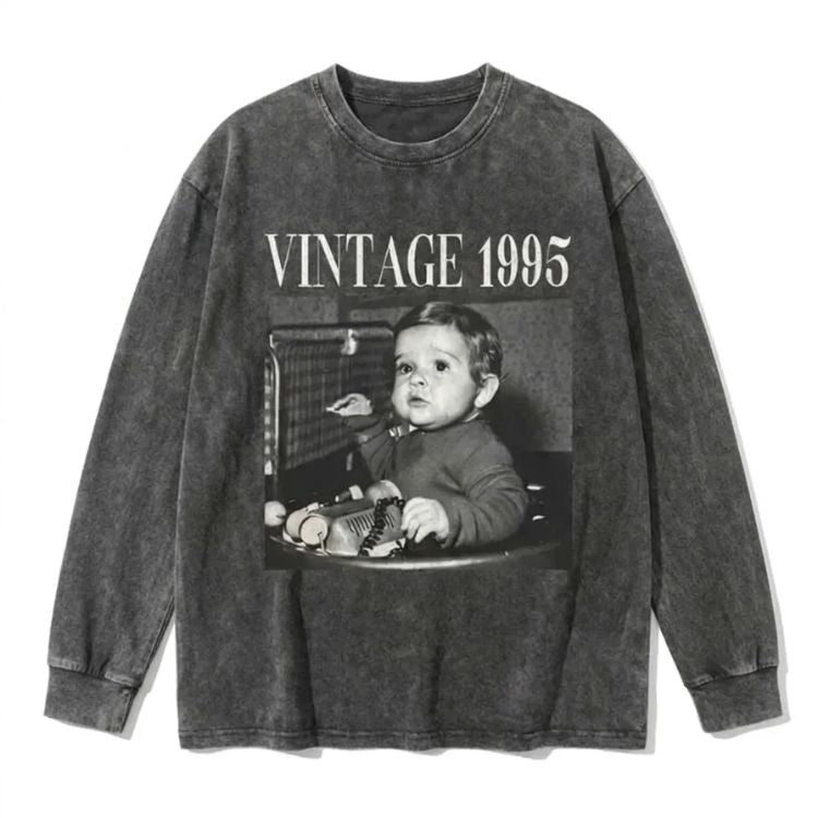 Vintage Custom Photo & Year Unisex T-Shirt-3
