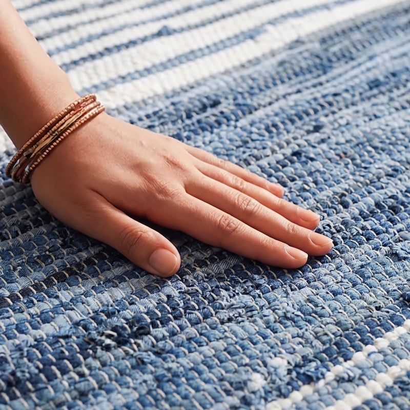 Earthology Soothe - Denim Recycled Rug (Blue)-2