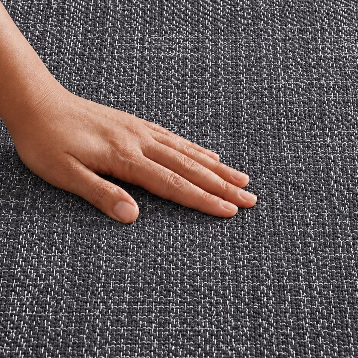 Tessitura Chromatic - Herringbone Cotton Rug (Grey & White)