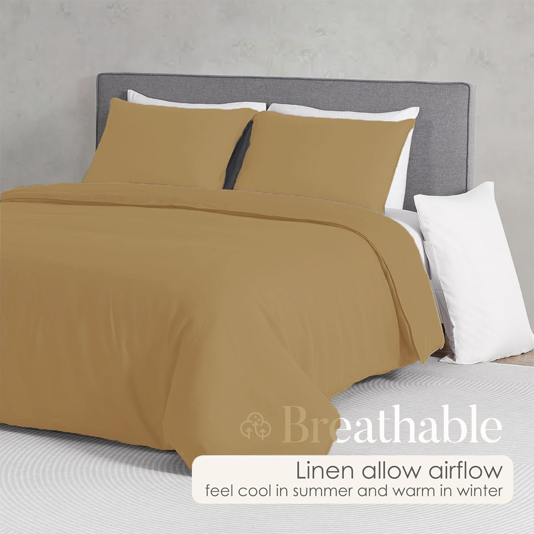 Fort Mellow - Solid Duvet Cover (Taupe)