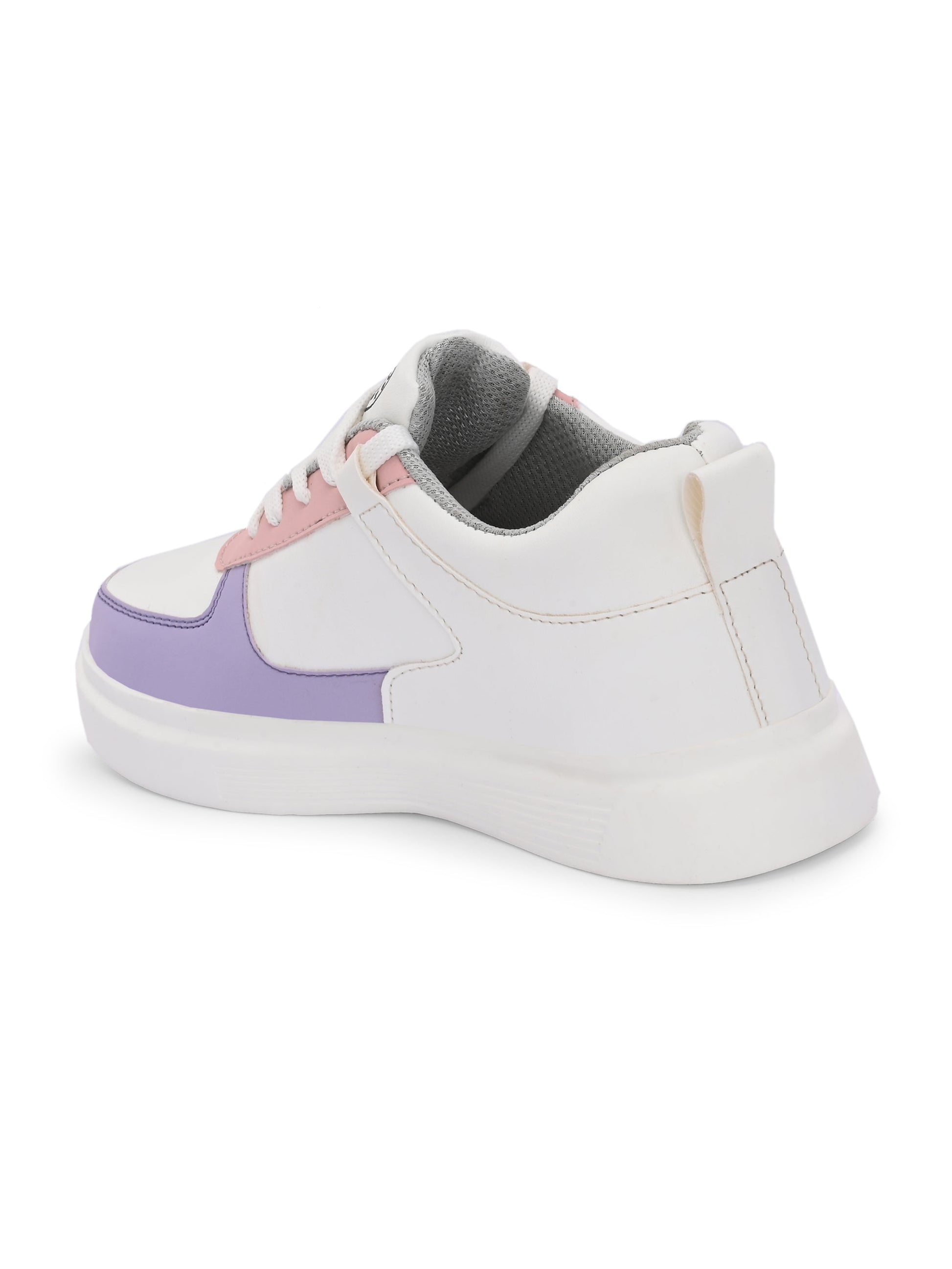 EL PASO Faux Leather Casual Lace Up Sneakers For Women-32