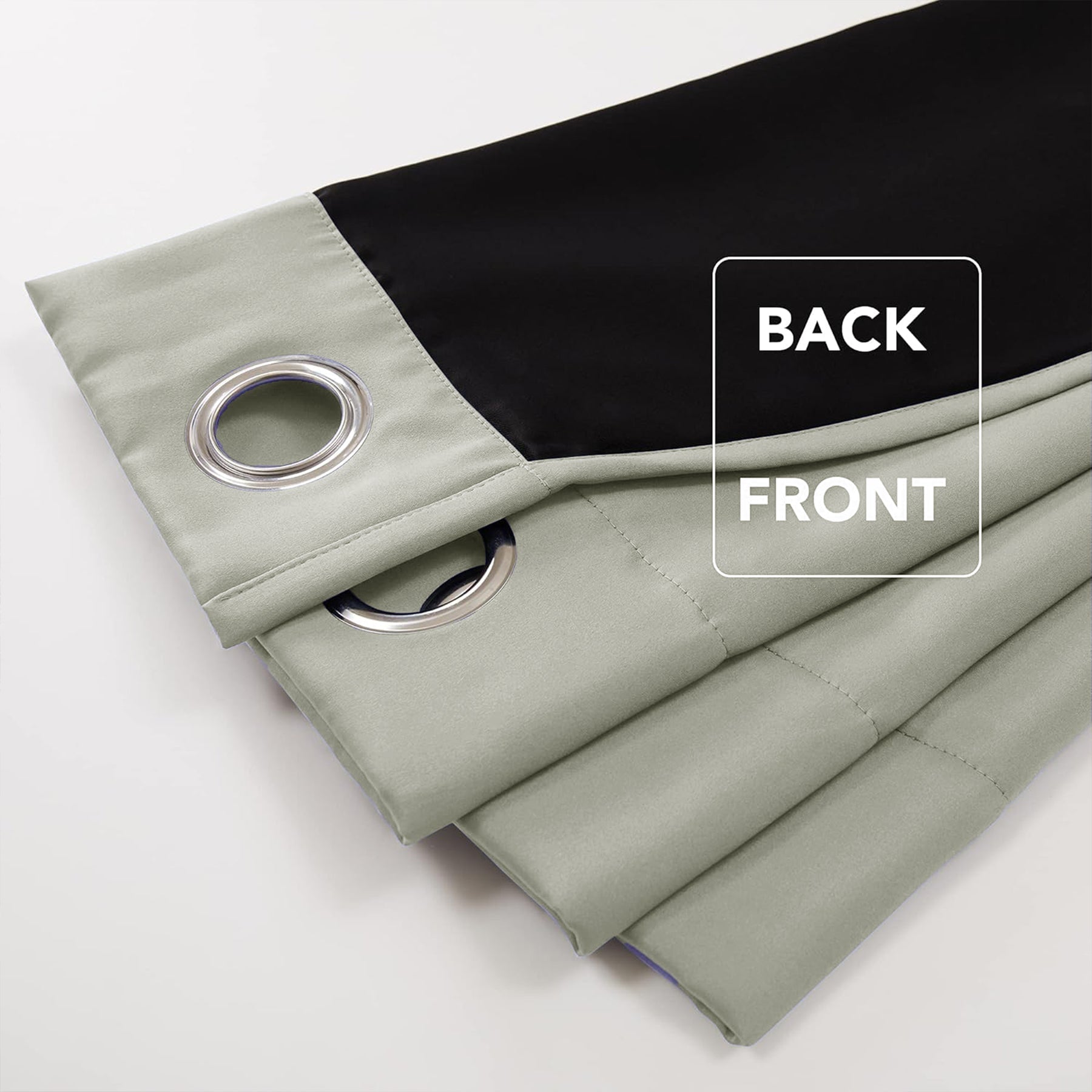 Fort Essential - Black Backing Blackout Curtain (Off White)-2