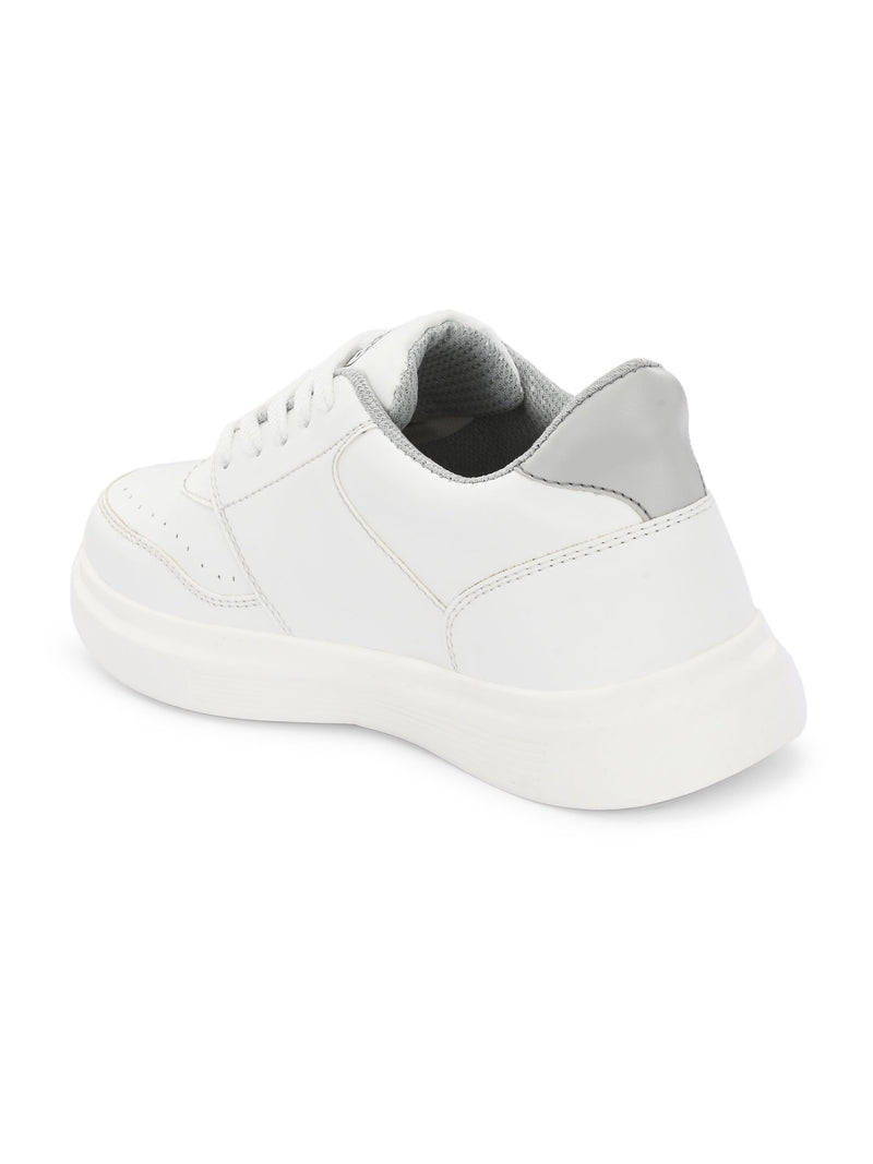 EL PASO Faux Leather Casual Lace Up Sneakers For Women-30