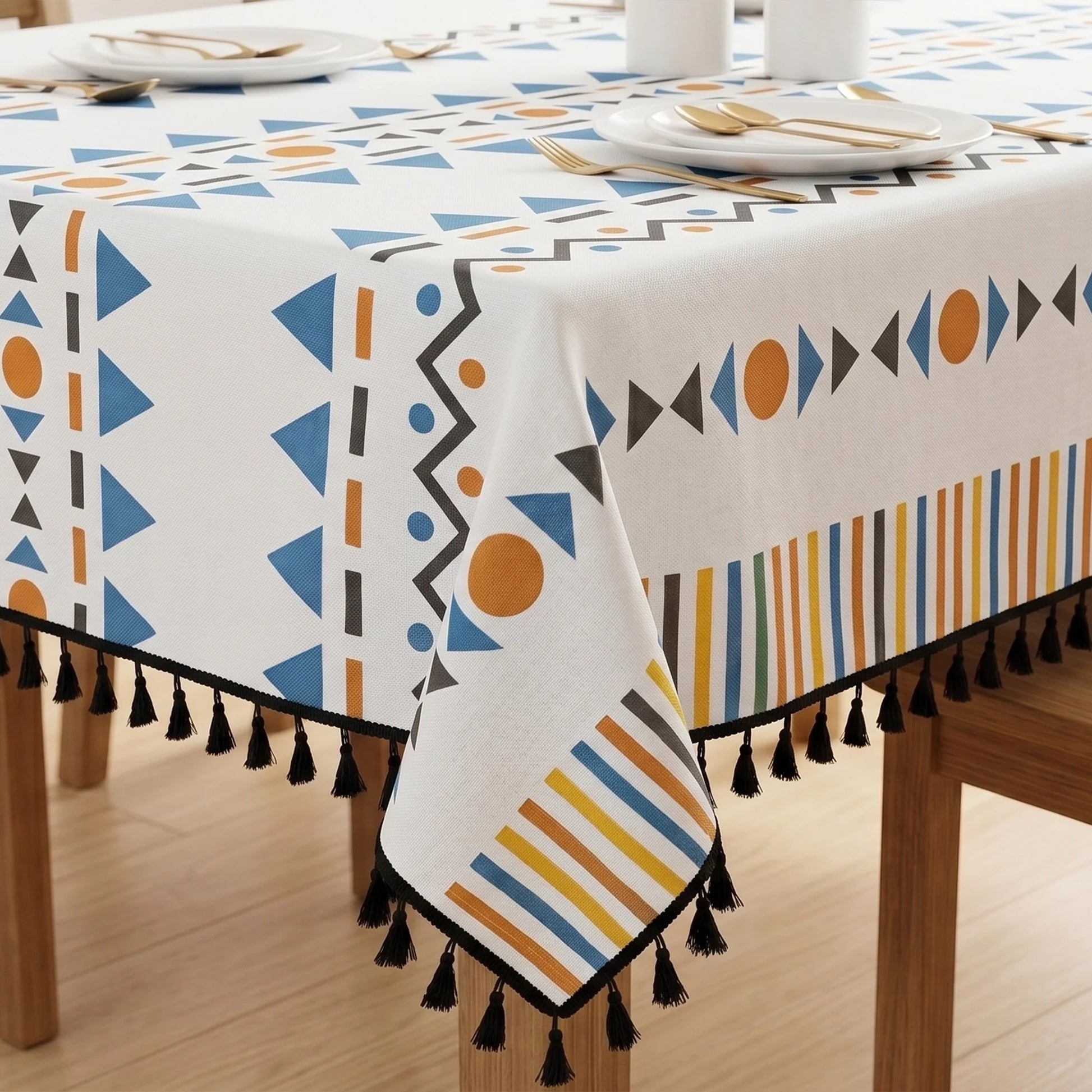 Imprimer Handpicked Santo - Table Cover (Blue)-2