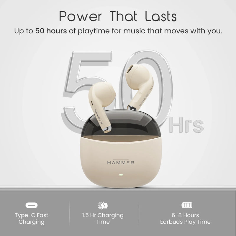 Hammer Ultra Pods TWS Earbuds with 3D Stereo Sound & Touch Controls-15