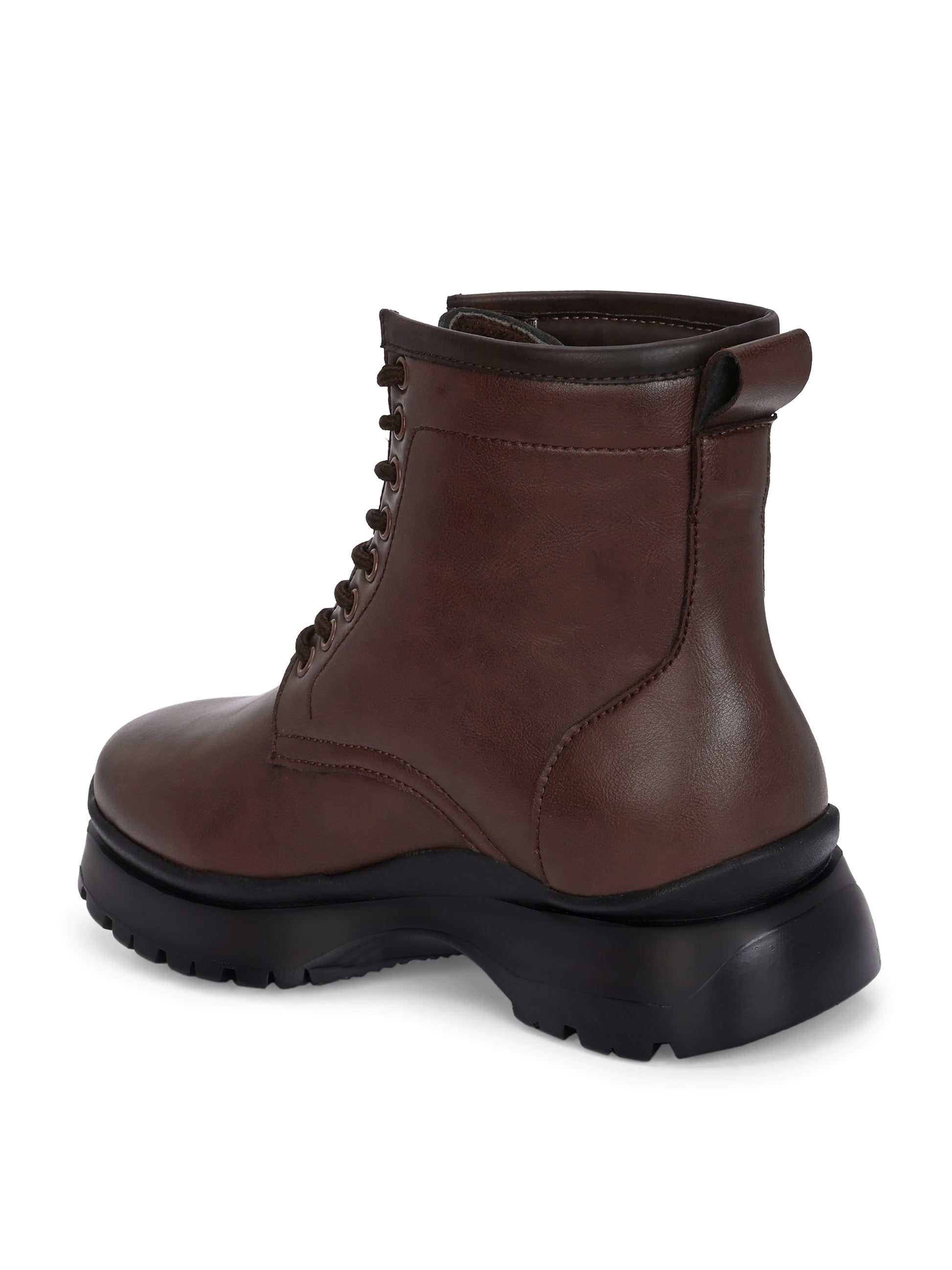 EL PASO Men Faux Leather Casual Lace Up Boots-9