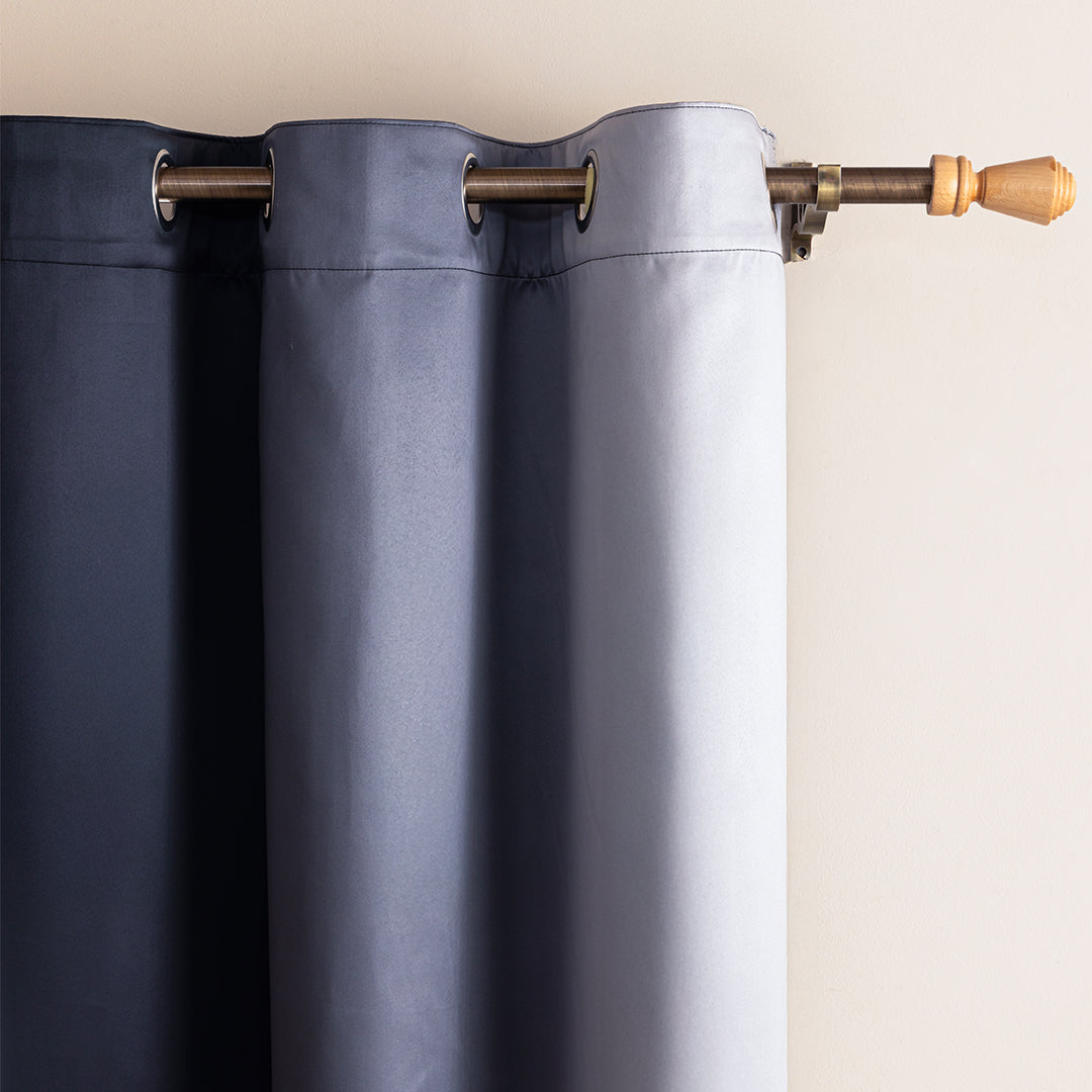 Blackout Ombre Curtain (Grey & Black)-2