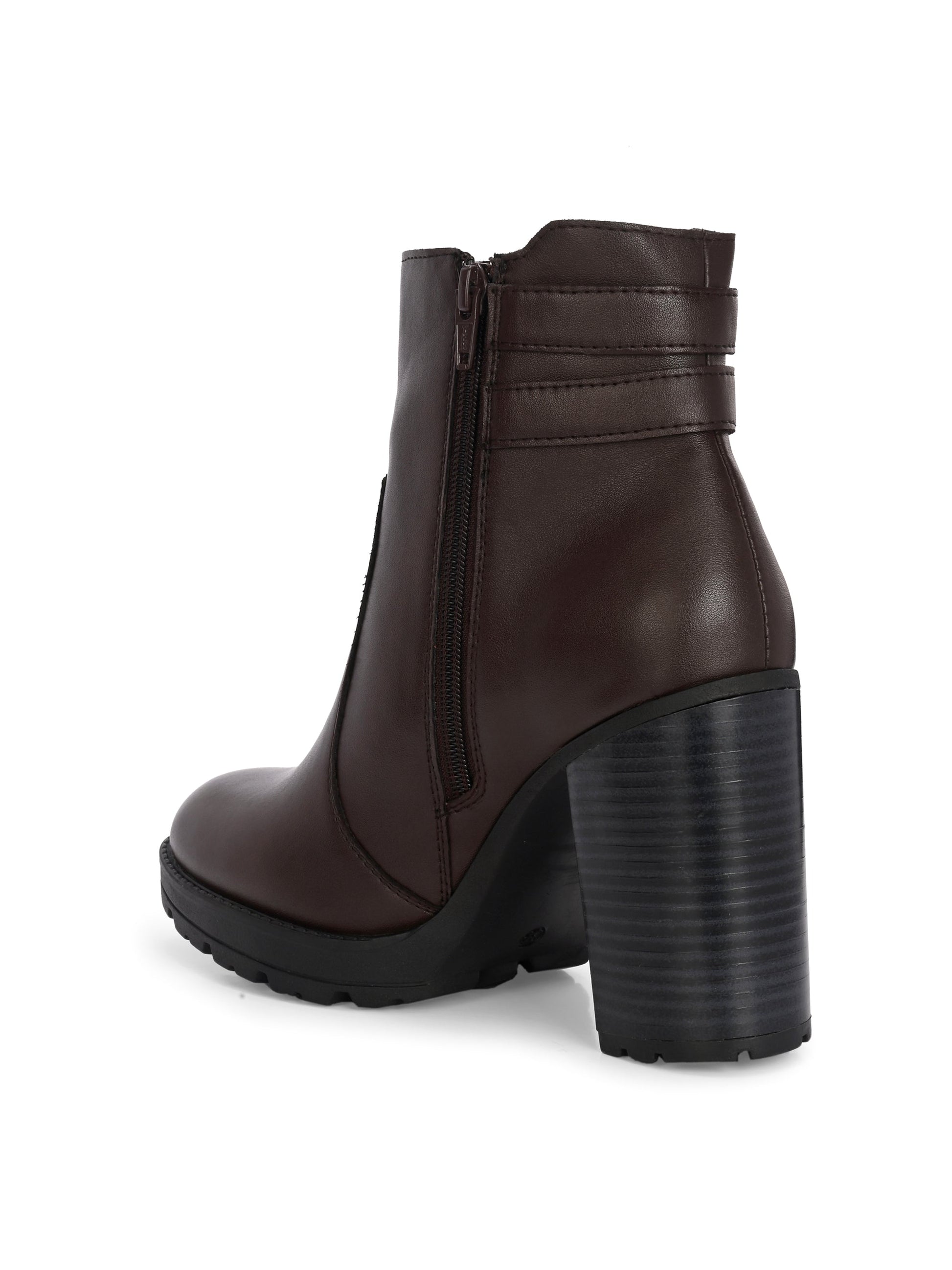 Midnight High-Heeled Ankle Boot For Women-2