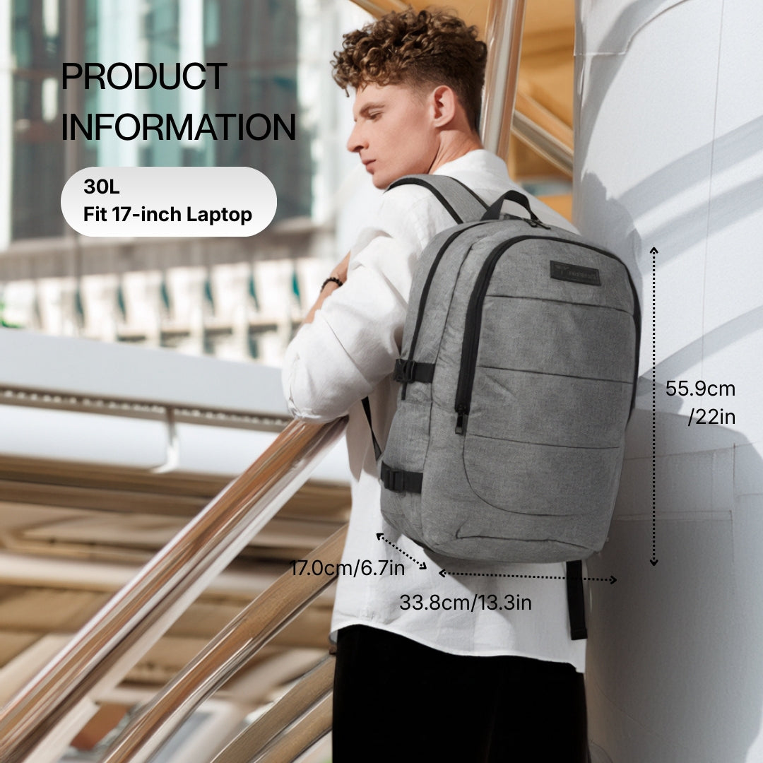 Hustle grey backpack-2