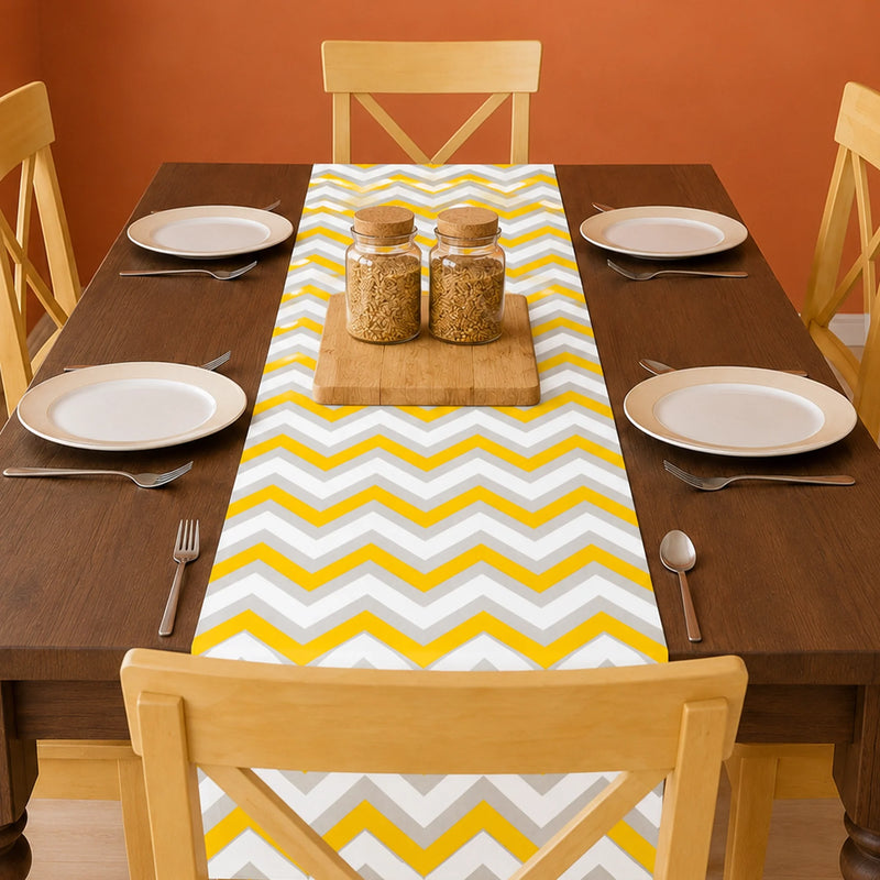 Imprimer Chevron - Printed Table Runner (Yellow)-2
