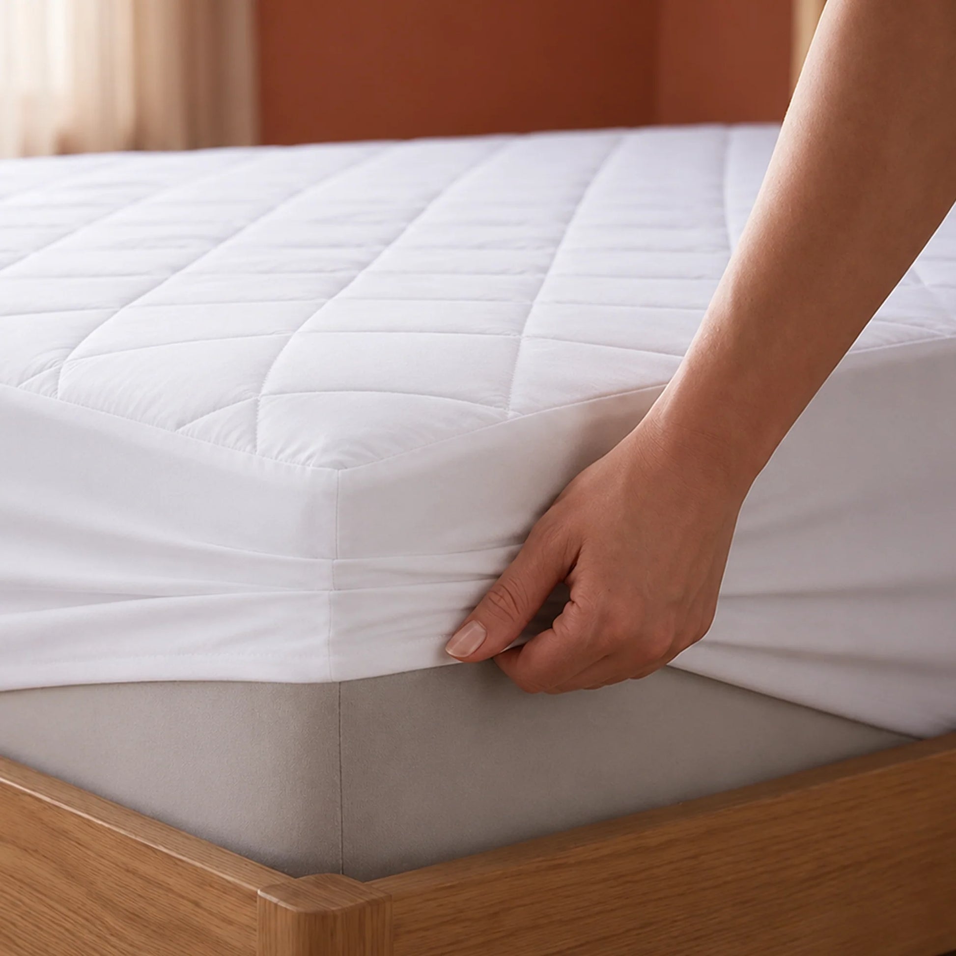 Ombre - Pure Shield Quilted Mattress Protector (White)-2