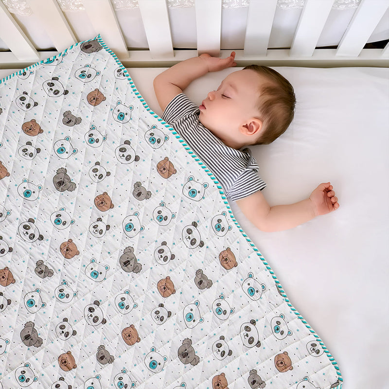 Baby Panda and Friends - Printed Baby Blanket-3