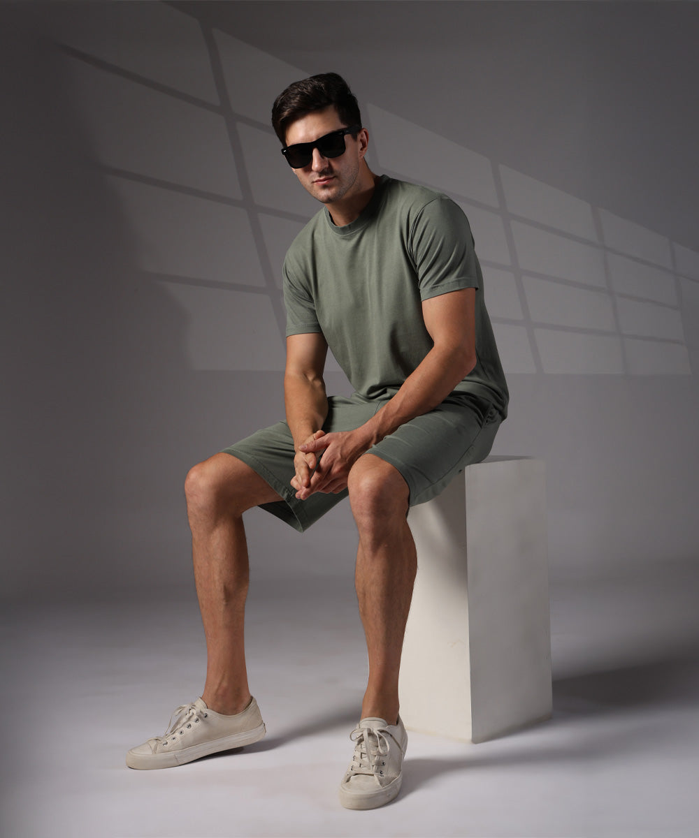 Naturefab Men's Organic Bamboo Co-ord Granite Green-2