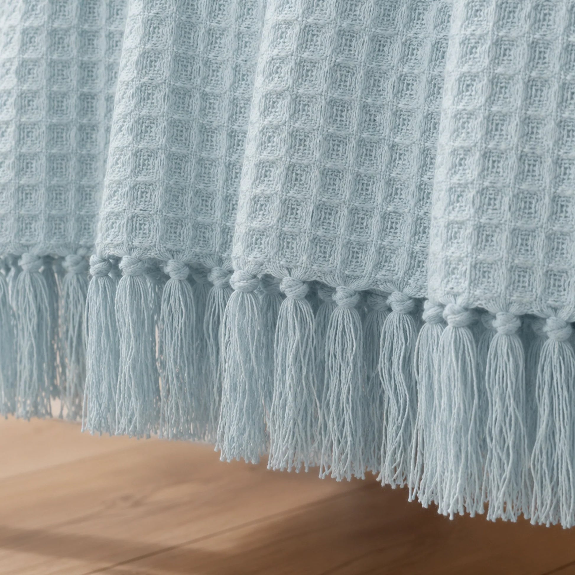 Ice Blue - Waffle Throw-2