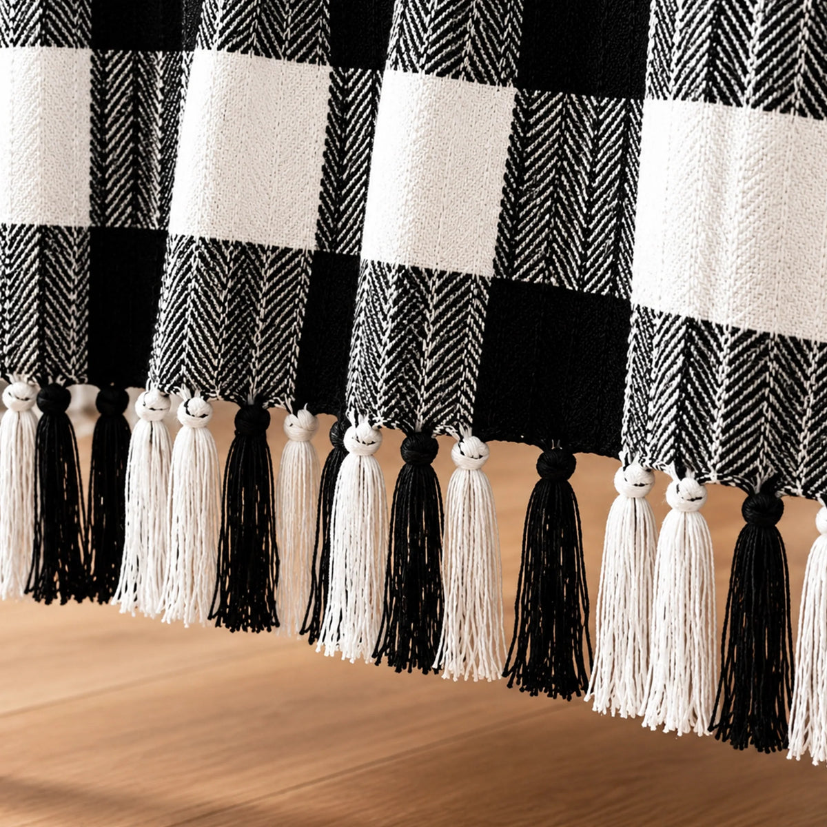 Breton Black Harlequin - Plaid Woven Throw