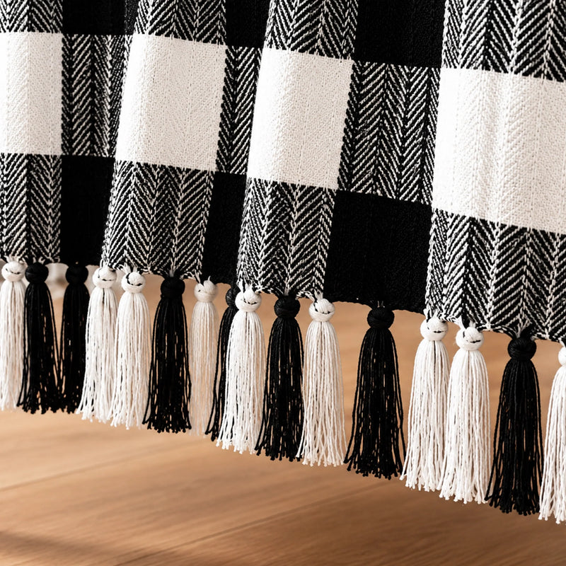 Breton Black Harlequin - Plaid Woven Throw-2