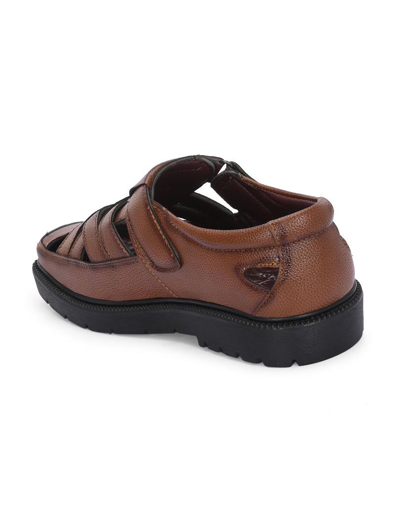 Men Shoe-Style Faux Leather Casual Slip On Sandals-10