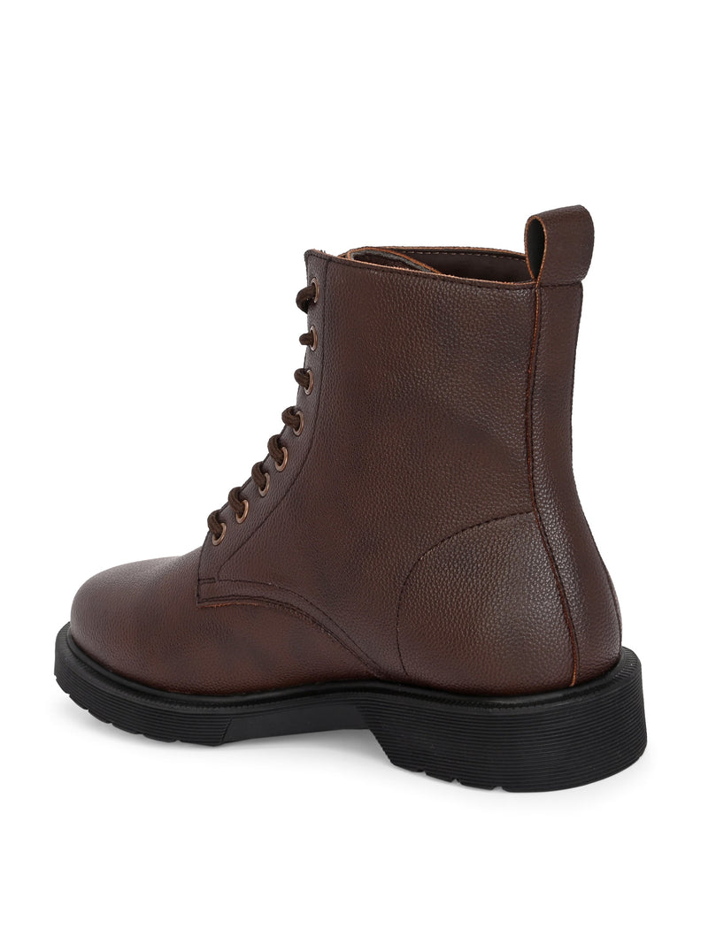 El Paso Women Faux Leather Casual Lace Up Boots-12