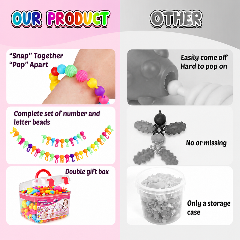 Snap & Sparkle DIY Jewelry Making Kit (520+ Pieces)